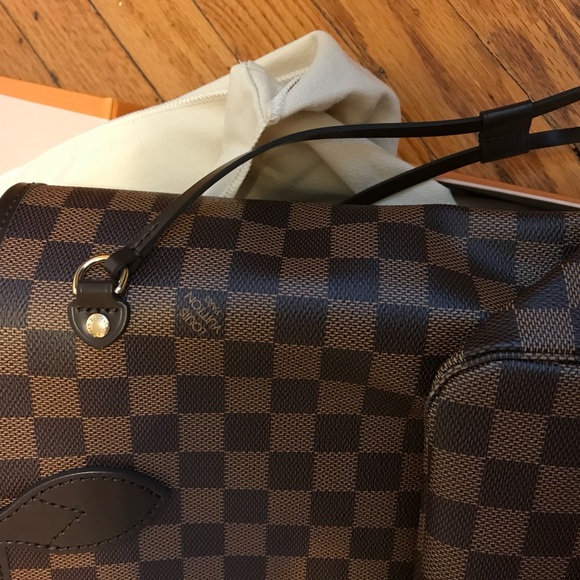 Authentic Louis Vuitton Neverfull MM damier ebene ballerina pink interior - Picture 5 of 16